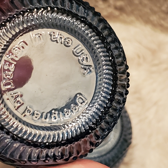 Diamond Lattice Glass Candle Holders Elegant Tealight Cups Baby Blue Cottagecore - Picture 7 of 11